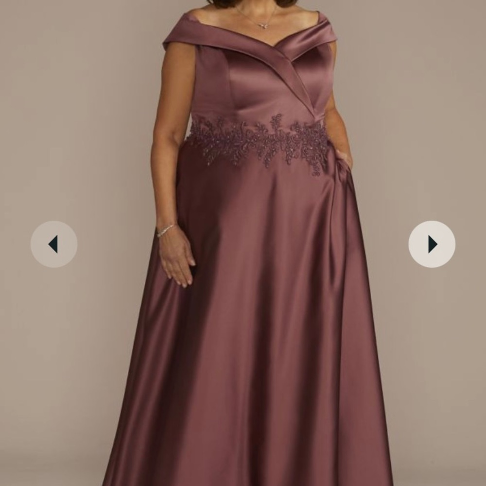 Oleg Cassini plus size dress, rose gold, never worn